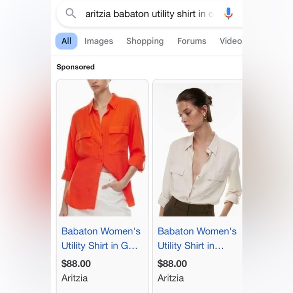 ARITZIA Babaton Utility Shirt 100% TENCEL responsibly sourced fibers - Orange - Picture 15 of 16